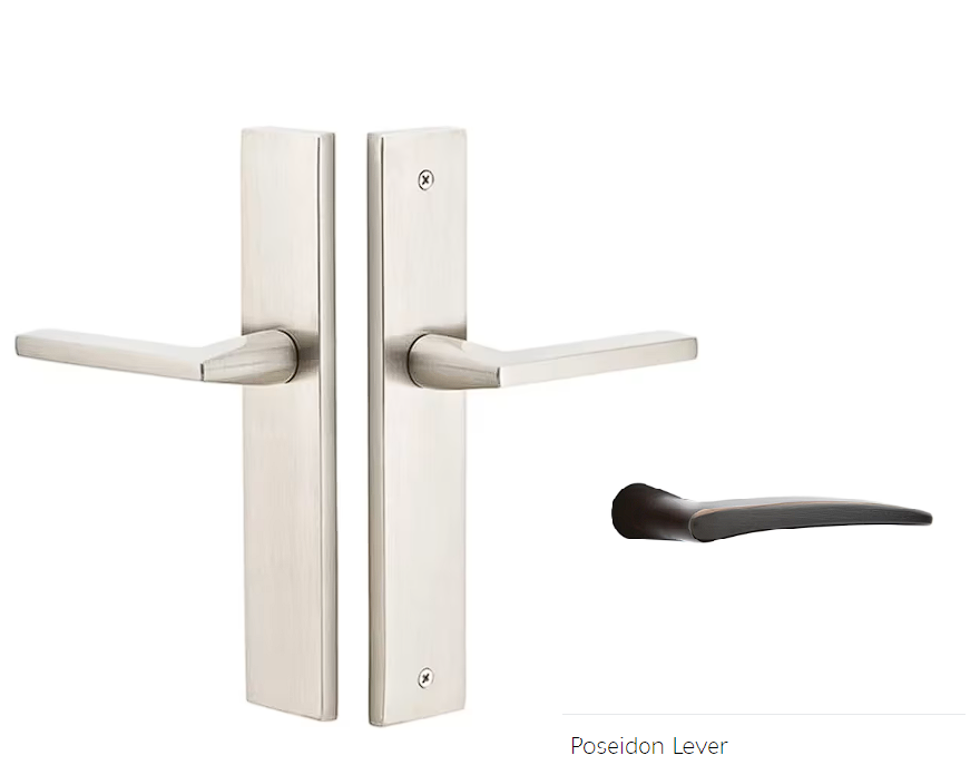 Emtek 8141POSLH Passage , Stretto , 10" Plate , Poseidon Lever , LH - Parent