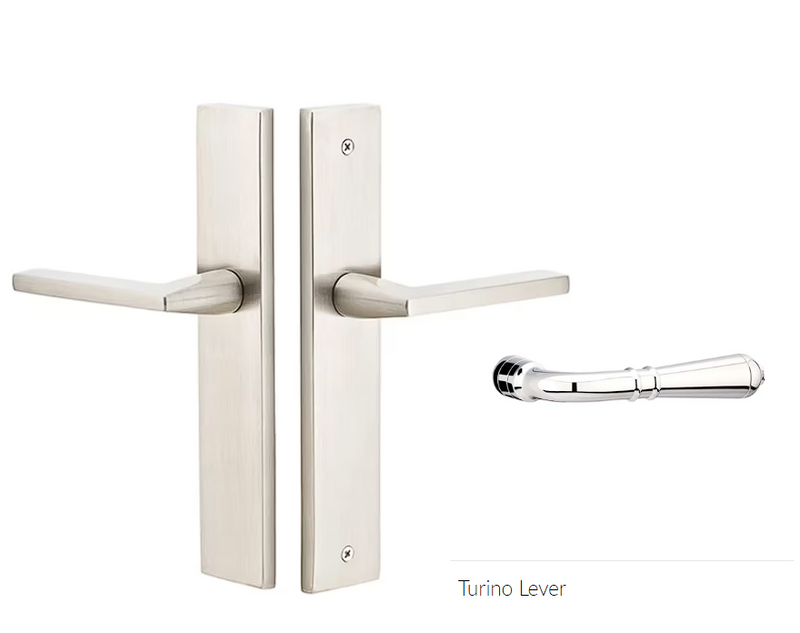 Emtek 8141TRH Passage , Stretto , 10" Plate , Turino Lever , RH - Parent