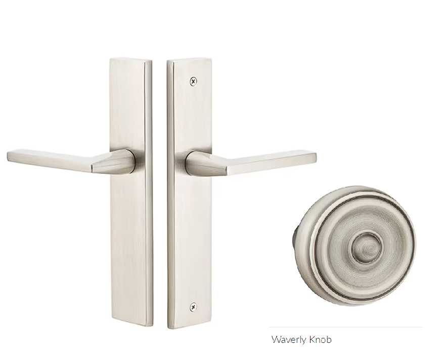 Emtek 8141W Passage , Stretto , 10" Plate , Waverly Knob - Parent