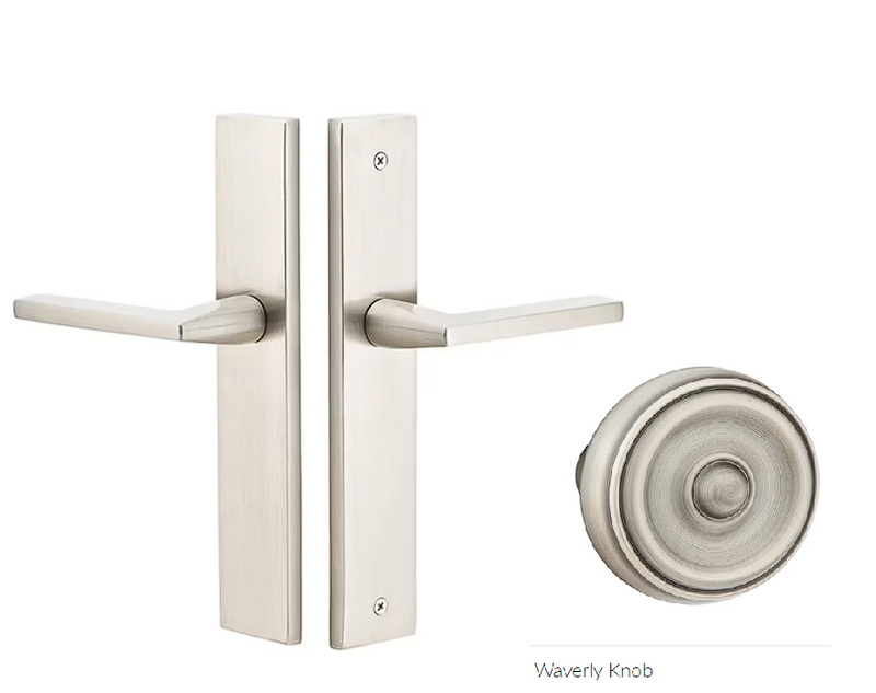 Emtek 8141W Passage , Stretto , 10" Plate , Waverly Knob - Parent
