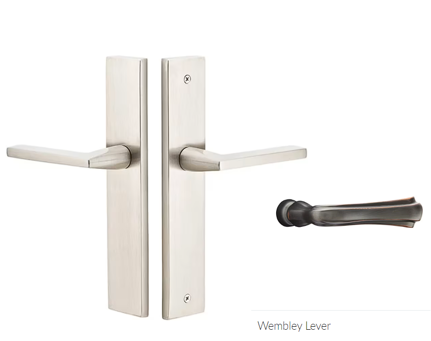 Emtek 8141WMLH Passage , Stretto , 10" Plate , Wembley Lever , LH - Parent