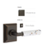 Emtek 8161.LSUS10B.TZLT.RH Select Passage , Wilshire Rosette , L-Square Stem , Light Terrazzo Handle , RH - Parent