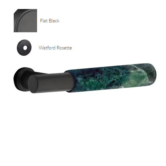 Emtek 8110.TAUS19.MRGN.LH Select Passage , Watford Rosette , T-Bar Stem , Green Marble Handle , LH
