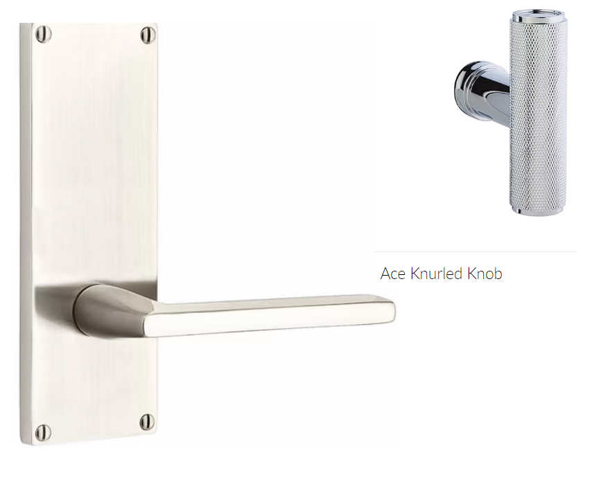 Emtek 8211ACEKN Privacy , Sideplate Locksets Modern Non-Keyed 7 , The Ace Knurled Knob - Parent