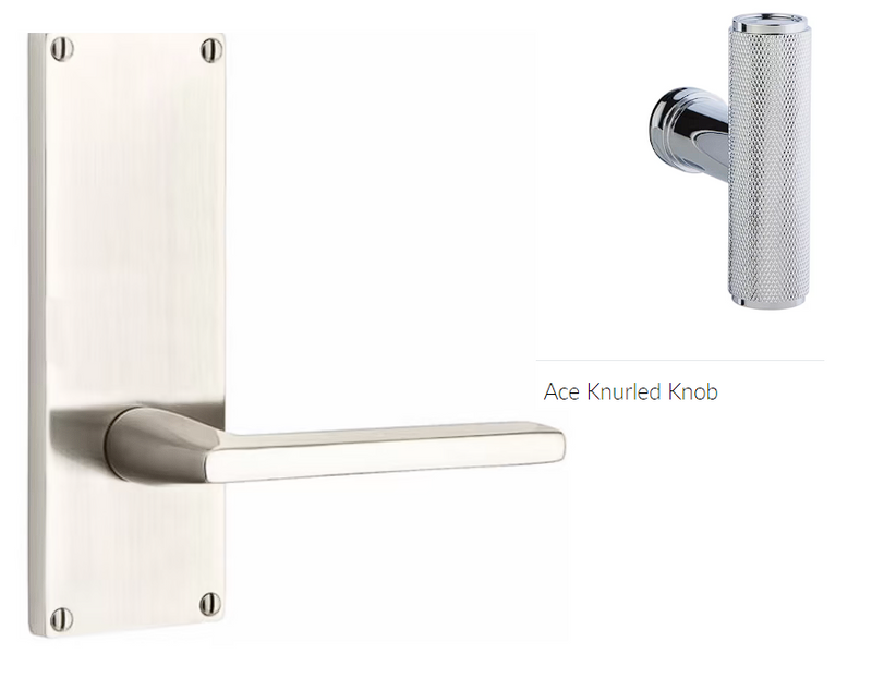 Emtek 8211ACEKN Privacy , Sideplate Locksets Modern Non-Keyed 7 , The Ace Knurled Knob - Parent