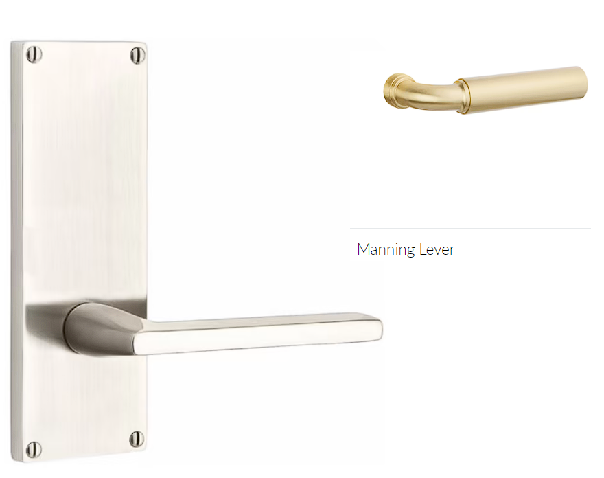Emtek 8211MNG Privacy , Sideplate Locksets Modern Non-Keyed 7 , Manning Lever - Parent