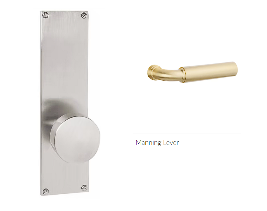 Emtek 8213MNG Privacy , Sideplate Locksets Modern Non-Keyed 9 , Manning Lever - Parent