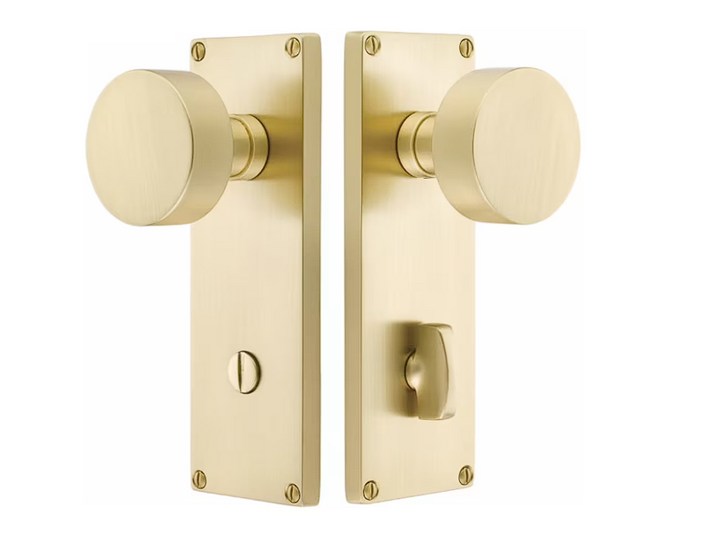 Emtek 8229.TAUS19.HAUS4.RH SELECT Modern Thumbturn Privacy , Sideplate Locksets Non-Keyed 7" , T-Bar Stem , Hammered Handle.RH - Parent