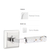 Emtek 8231.LSUS26.TZLT.RH Select Privacy , Quincy Rosette , L-Square Stem , Light Terrazzo Handle , RH