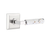Emtek 8231.CCUS14.MRKGN Select Privacy , Quincy Rosette , Conical Stem , Green Marble Knob