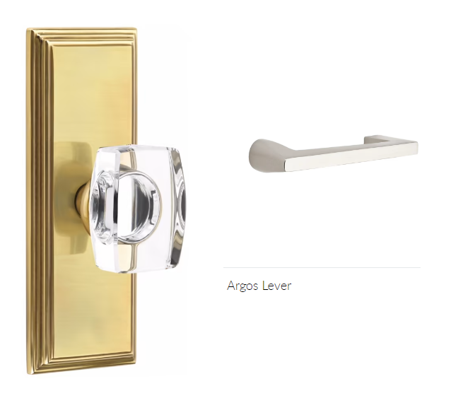Emtek 8235AGRH Privacy , Wilshire Non-Keyed 7" , Argos Lever , RH - Parent