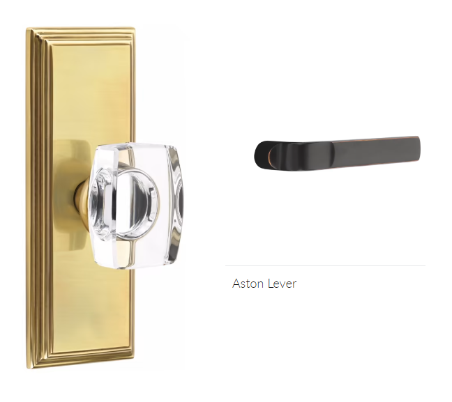 Emtek 8235ASTRH Privacy , Wilshire Non-Keyed 7" , Aston Lever , RH - Parent