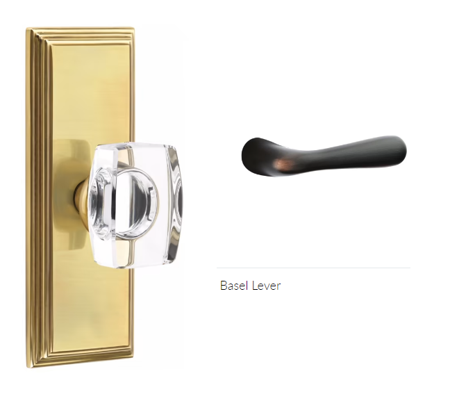 Emtek 8235BALH Privacy , Wilshire Non-Keyed 7" , Basel Lever , LH - Parent