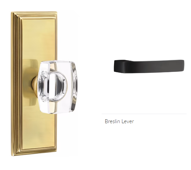 Emtek 8235BRLLH Privacy , Wilshire Non-Keyed 7" , Breslin Lever , LH - Parent