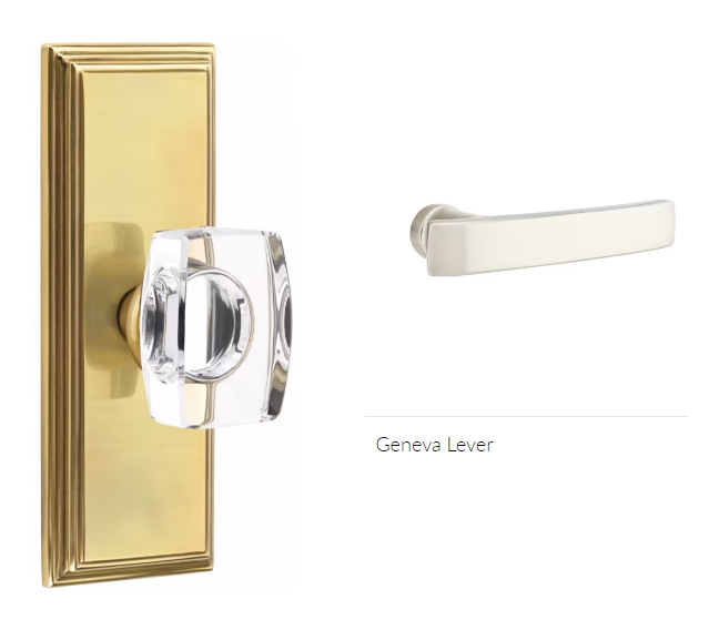 Emtek 8235GVLH Privacy , Wilshire Non-Keyed 7" , Geneva Lever , LH - Parent