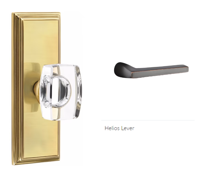 Emtek 8235HLOLH Privacy , Wilshire Non-Keyed 7" , Helios Lever , LH - Parent