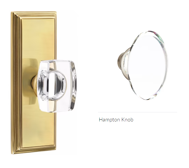 Emtek 8235HT Privacy , Wilshire Non-Keyed 7" , Hampton Crystal Knob - Parent