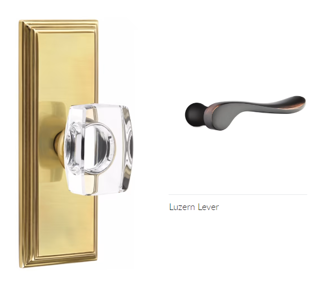 Emtek 8235LULH Privacy , Wilshire Non-Keyed 7" , Luzern Lever , LH - Parent