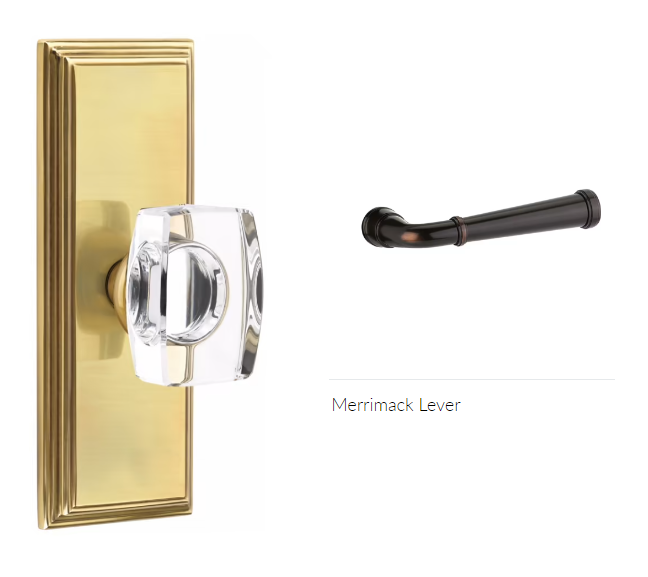 Emtek 8235MERH Privacy , Wilshire Non-Keyed 7" , Merrimack Lever , RH - Parent