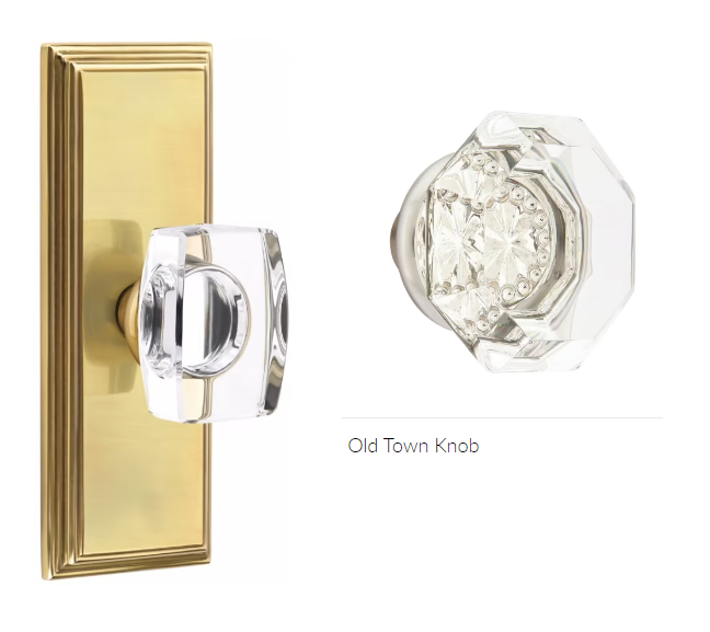 Emtek 8235OT Privacy , Wilshire Non-Keyed 7" , Old Town Crystal Knob - Parent