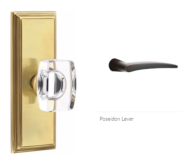 Emtek 8235POSRH Privacy , Wilshire Non-Keyed 7" , Poseidon Lever , RH - Parent