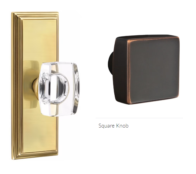 Emtek 8235SQU Privacy , Wilshire Non-Keyed 7" , Square Knob - Parent
