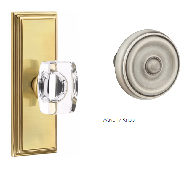 Emtek 8235W Privacy , Wilshire Non-Keyed 7" , Waverly Knob - Parent