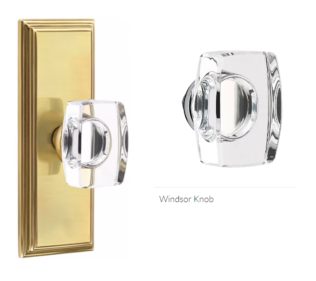 Emtek 8235WS Privacy , Wilshire Non-Keyed 7" , Windsor Crystal Knob - Parent
