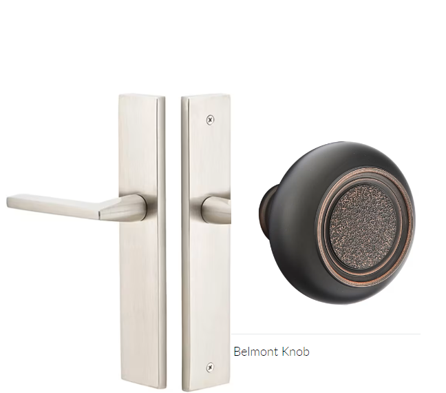 Emtek 8241BT Thumbturn Privacy , Stretto , 10" Plate , Belmont Knob - Parent