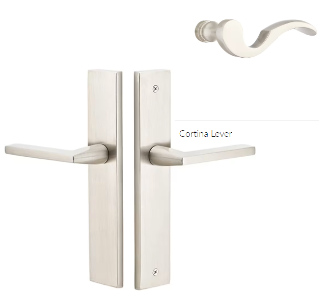 Emtek 8241CRH Thumbturn Privacy , Stretto , 10" Plate , Cortina Lever , RH - Parent