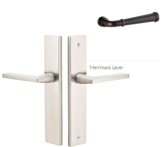 Emtek 8241MELH Thumbturn Privacy , Stretto , 10" Plate , Merrimack Lever , LH - Parent