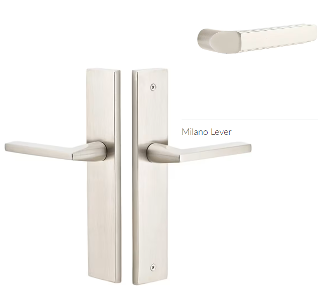 Emtek 8241MLH Thumbturn Privacy , Stretto , 10" Plate , Milano Lever , LH - Parent