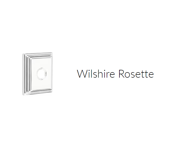 Emtek 8261.LSUS3NL.MRGN.LH Select Privacy , Wilshire Rosette , L-Square Stem , Green Marble Handle , LH - Parent