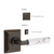 Emtek 8261.LSUS10B.TZLT.RH Select Privacy , Wilshire Rosette , L-Square Stem , Light Terrazzo Handle , RH - Parent