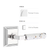 Emtek 8161.LSUS26.TZLT.LH Select Passage , Wilshire Rosette , L-Square Stem , Light Terrazzo Handle , LH
