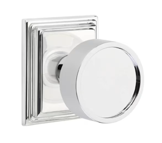 Emtek 83229 Faceplate , Radius and Screws for Tubular Pocket Door (Passage or Privacy) - Parent