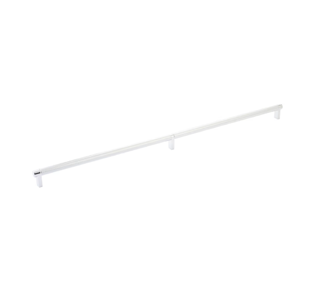 Emtek Select Cabinet Pull C-C , Rectangular Stem , Knurled Bar