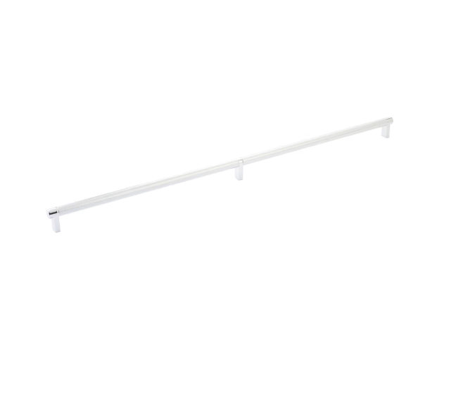 Emtek Select Cabinet Pull C-C , Rectangular Stem , Knurled Bar