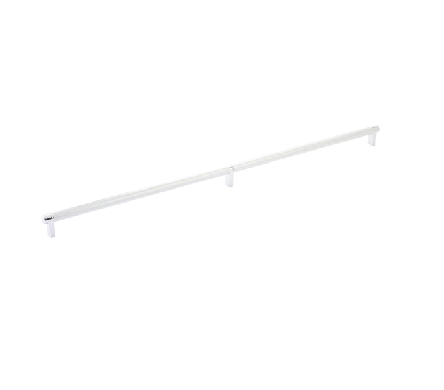 Emtek Select Cabinet Pull C-C , Rectangular Stem , Knurled Bar
