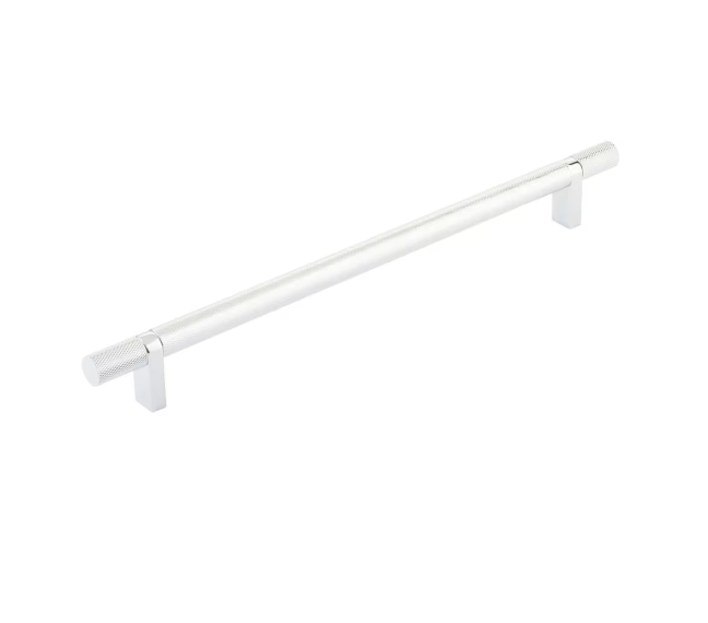 Emtek Select Bar Cabinet Pull C-C , Rectangular Bar Stem , Knurled Bar - Parent