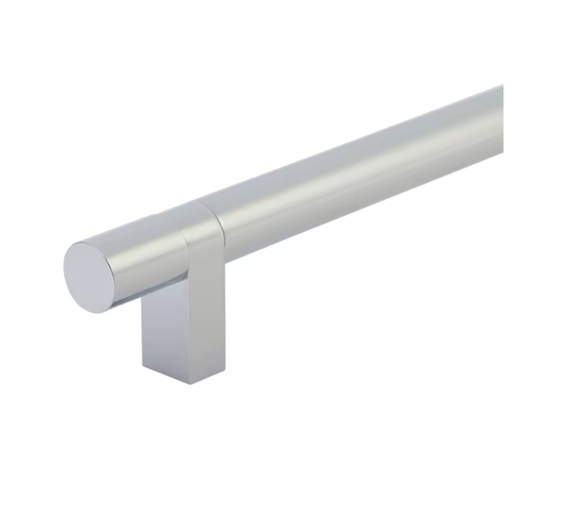 Emtek Select Bar Cabinet Pull C-C , Rectangular Bar Stem , Knurled Bar