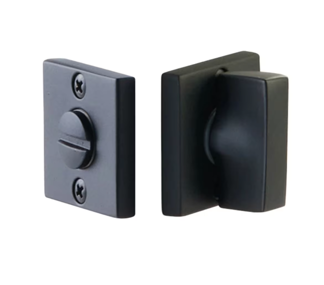 Emtek 8582.ARCUS14 Thumbturn Privacy Bolt , Double Square Rosette , with Arched Thumbturn Lifetime - Parent