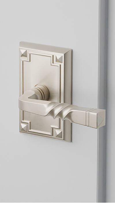 Emtek C5105SF Concealed , Passage , Arts and Crafts Rectangular Rosette , Santa Fe Lever