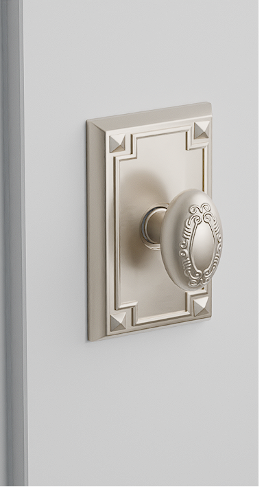Emtek C5105V Concealed , Passage , Arts and Crafts Rectangular Rosette , Victoria Knob