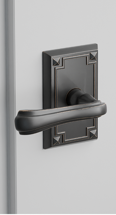 Emtek C5105WM Concealed , Passage , Arts and Crafts Rectangular Rosette , Wembley Lever - Parent
