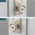 Emtek C5105W Concealed , Passage , Arts and Crafts Rectangular Rosette , Waverly Knob