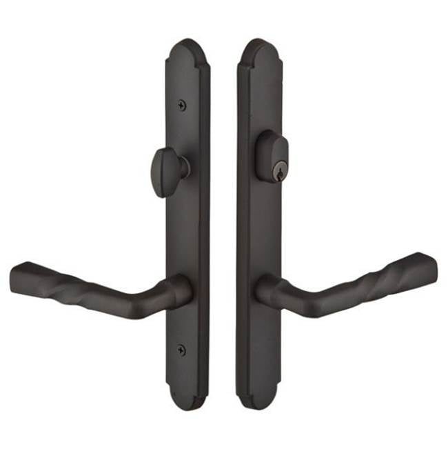 Emtek 1611MTRH Multi Point C6 , Keyed with American Cyl , Arched Style , 1-1/2" x 11" , Montrose Lever , RH - Parent