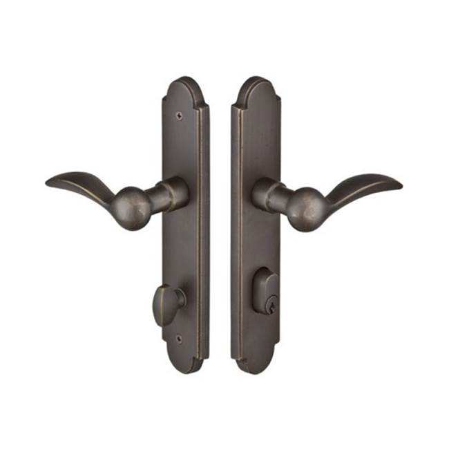 Emtek 1621YMLH Multi Point C6 , Keyed with American Cyl , Arched Style , 2" x 10" , Yuma Lever , LH - Parent