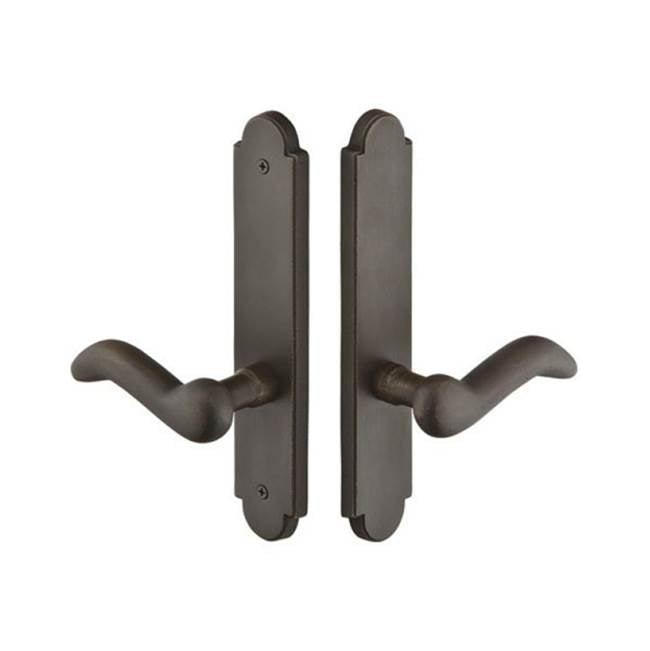 Emtek 1423CDRH Multi Point C4 , Non-Keyed American T-turn IS , Arched Style , 2" x 10" , Cody Lever , RH - Parent