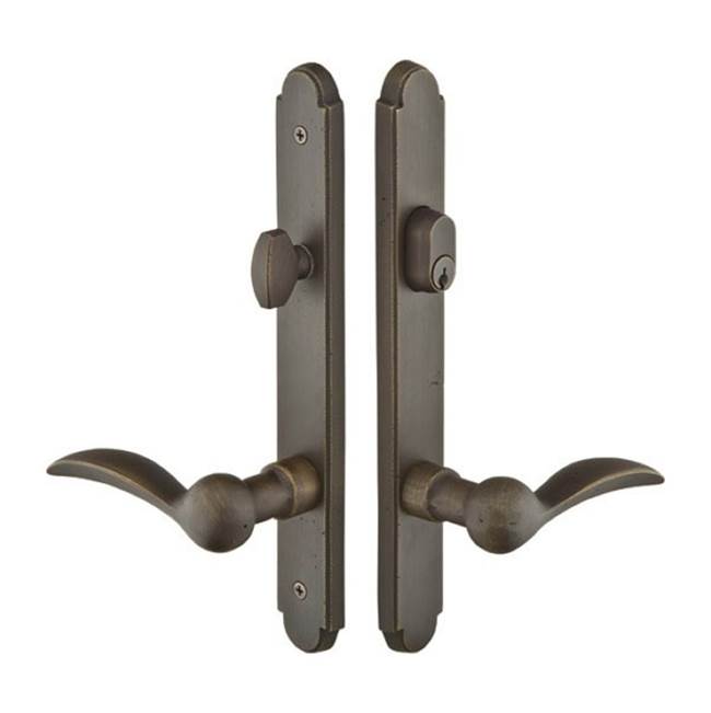 Emtek 1311MTRH Multi Point C3 , Keyed with American Cyl , Arched Style , 1-1/2" x 11" , Montrose Lever , RH - Parent